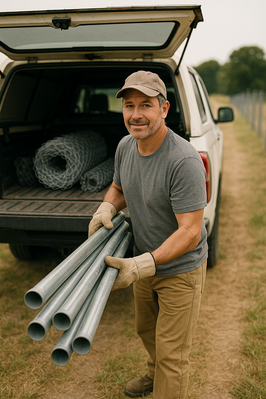 chain link fence posts in person pickup